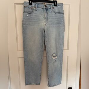 Madewell Mid Rise Classic Straight jeans, size 30